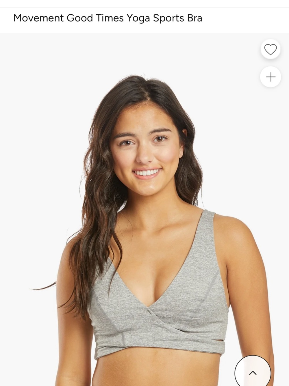 FP Movement by Free People Heather Gray Good Times Crossover Sports Bra